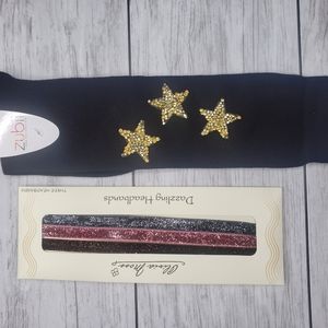 Girls headbands socks knee highs sparkle stars